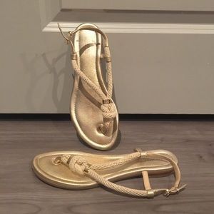 Michael Kors gold rope sandals.  Great condition.
